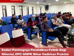 Sadari Pentingnya Pendidikan Politik Bagi Milenial, DPC GMPK Blitar Hadirkan Praktisi Politik dalam Seminar Kepemiluan