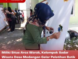 Miliki Situs Arca Warak, Kelompok Sadar Wisata Desa Modangan Gelar Pelatihan Batik Cap dengan Ikon Corak Berbentuk Warak