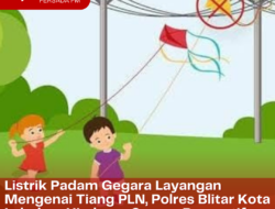 Listrik Padam Gegara Layangan Mengenai Tiang PLN, Polres Blitar Kota Lakukan Himbaun Secara Preventif