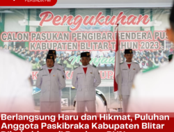 Berlangsung Haru dan Hikmat, Puluhan Anggota Paskibraka Kabupaten Blitar Dikukuhkan di Pendopo RHN
