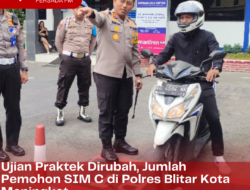 Ujian Praktek Dirubah, Jumlah Pemohon SIM C di Polres Blitar Kota Meningkat