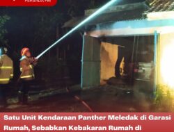 Satu Unit Kendaraan Panther Meledak di Garasi Rumah, Sebabkan Kebakaran Rumah di Kecamatan Talun