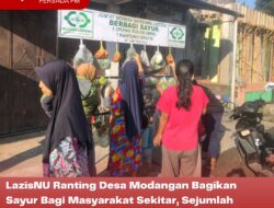 LazisNU Ranting Desa Modangan Bagikan Sayur Bagi Masyarakat Sekitar, Sejumlah Warga Turut Berbagi Telur