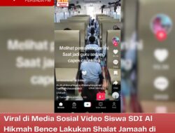 Viral di Media Sosial Video Siswa SDI Al Hikmah Bence Lakukan Shalat Jamaah di Gerbong Kereta Api