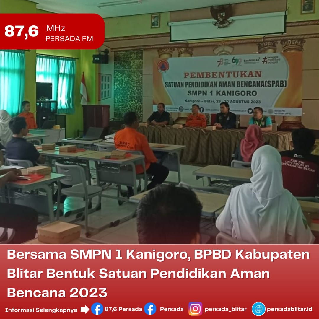 Bersama Smpn 1 Kanigoro Bpbd Kabupaten Blitar Bentuk Satuan Pendidikan