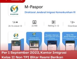 Per 1 September 2023, Kantor Imigrasi Kelas II Non TPI Blitar Resmi Berikan Layanan E-paspor