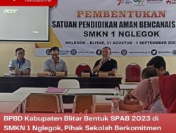 BPBD Kabupaten Blitar Bentuk SPAB 2023 di SMKN 1 Nglegok, Pihak Sekolah Berkomitmen Lakukan Tindak Lanjut Gladi Bencana