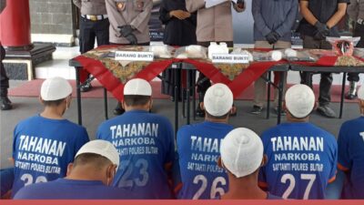 Polres Blitar Amankan 11 Pelaku Pengedaran Narkoba Pada Operasi Tumpas Narkoba Semeru 2023