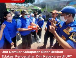 Unit Damkar Kabupaten Blitar Berikan Edukasi Pencegahan Dini Kebakaran di UPT Puskesmas Gandusari