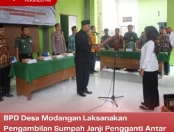 BPD Desa Modangan Laksanakan Pengambilan Sumpah Janji Pengganti Antar Waktu Sisa Masa Jabatan 2019-2025
