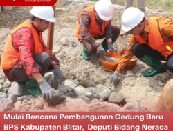 Mulai Rencana Pembangunan Gedung Baru BPS Kabupaten Blitar, Deputi Bidang Neraca Statistik Lakukan Peletakan Batu Pertama