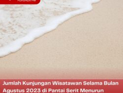 Jumlah Kunjungan Wisatawan Selama Bulan Agustus 2023 di Pantai Serit Menurun Hingga 49.2%