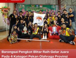 Barongsai Pengkot Blitar Raih Gelar Juara Pada 4 Kategori Pekan Olahraga Provinsi Jawa Timur ke VIII di Sidoarjo