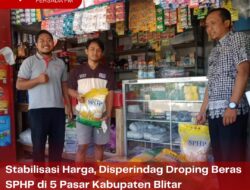 Stabilisasi Harga, Disperindag Droping Beras SPHP di 5 Pasar Kabupaten Blitar