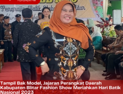 Tampil Bak Model, Jajaran Perangkat Daerah Kabupaten Blitar Fashion Show Meriahkan Hari Batik Nasional 2023