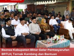 Baznas Kabupaten Blitar Gelar Pentasyarufan BRTLH, Ternak Kambing dan Bantuan Permodalan Bagi 50 Penerima Manfaat