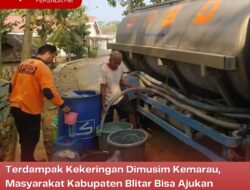 Terdampak Kekeringan Dimusim Kemarau, Masyarakat Kabupaten Blitar Bisa Ajukan Permintaan Air Pada BPBD