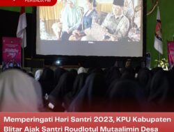 Memperingati Hari Santri 2023, KPU Kabupaten Blitar Ajak Santri Roudlotul Mutaalimin Desa Minggirsari Nonton Bareng Film “Kejarlah Janji”