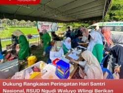 Dukung Rangkaian Peringatan Hari Santri Nasional, RSUD Ngudi Waluyo Wlingi Berikan Layanan Kesehatan