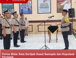 Polres Blitar Kota Sertijab Kasat Samapta dan Kapolsek Ponggok