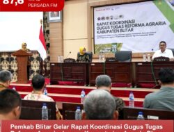 Pemkab Blitar Gelar Rapat Koordinasi Gugus Tugas Reforma Agraria dengan Kementerian Agraria RI