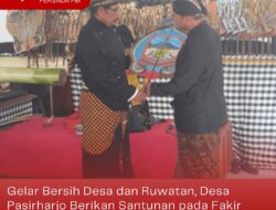 Gelar Bersih Desa dan Ruwatan, Desa Pasirharjo Berikan Santunan pada Fakir Miskin dan Anak Yatim