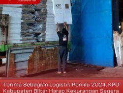 Terima Sebagian Logistik Pemilu 2024, KPU Kabupaten Blitar Harap Kekurangan Segera Dikirim