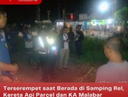 Terserempet saat Berada di Samping Rel, Kereta Api Parcel dan KA Malabar Terlambat Perjalanan