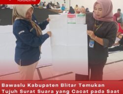 Bawaslu Kabupaten Blitar Temukan Tujuh Surat Suara yang Cacat pada Saat Penyortiran