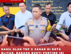 Hasil Olah TKP 2 Jasad Di Kota Blitar, Barang Bukti Penting Ini Tidak Ditemukan..