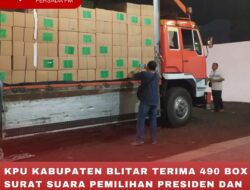 KPU KABUPATEN BLITAR TERIMA 490 BOX SURAT SUARA PEMILIHAN PRESIDEN DAN WAKIL PRESIDEN