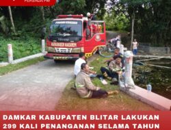 DAMKAR KABUPATEN BLITAR LAKUKAN 299 KALI PENANGANAN SELAMA TAHUN 2023