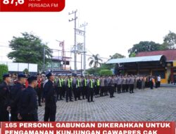 165 Personil Gabungan Dikerahkan untuk Pengamanan Kunjungan Cawapres Cak Imin di MBK Kota Blitar