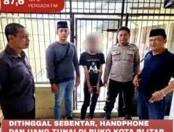 Ditinggal Sebentar, Handphone dan Uang Tunai di Ruko Kota Blitar Raib Digondol Maling