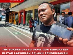 TIM SUKSES CALEG DAPIL DUA KABUPATEN BLITAR LAPORKAN PELAKU PENGRUSAKAN BALIHO KAMPANYE SUPRIADI