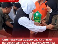 Pamit Sebagai Gubernur, Khofifah Teteskan Air Mata Dihadapan Warga Terdampak Tanah Gerak Di Blitar