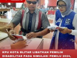 KPU KOTA BLITAR LIBATKAN PEMILIH DISABILITAS PADA SIMULASI PEMILU 2024, PEMILIH MERASA TERBANTU