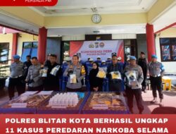 POLRES BLITAR KOTA BERHASIL UNGKAP 11 KASUS PEREDARAN NARKOBA SELAMA JANUARI 2024