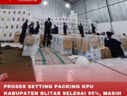 PROSES SETTING PACKING KPU KABUPATEN BLITAR SELESAI 95%, MASIH ADA KEKURANGAN SURAT SUARA