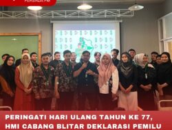 Peringati Hari Ulang Tahun ke 77, HMI Cabang Blitar Deklarasi Pemilu Damai