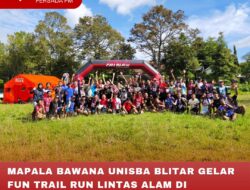 MAPALA BAWANA UNISBA BLITAR GELAR FUN TRAIL RUN LARI LINTAS ALAM DI KARANGANYAR KABUPATEN BLITAR
