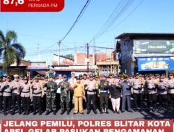 Jelang Pemilu, Polres Blitar Kota Apel Gelar Pasukan Pengamanan Pemungutan Suara