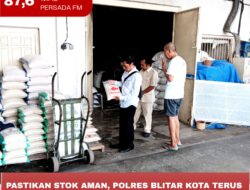 Pastikan Stok Aman, Polres Blitar Kota Terus Lakukan Pengawasan Kebutuhan Pokok Beras