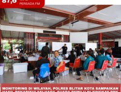 Monitoring di Wilayah, Polres Blitar Kota Sampaikan Hasil Rekapitulasi Hasil Suara Pemilu di Tingkat PPK