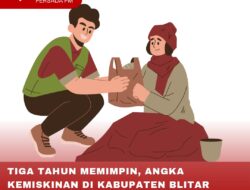 TIGA TAHUN MEMIMPIN, ANGKA KEMISKINAN DI KABUPATEN BLITAR TERUS MENURUN