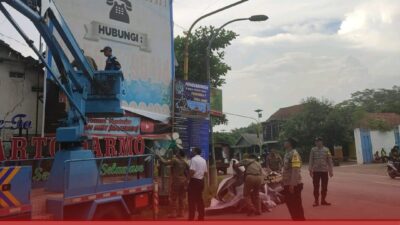 BALIHO SAMSUDIN YANG MASIH TERPASANG DI BUMI PENATARAN TELAH DITERTIBKAN SATPOL PP