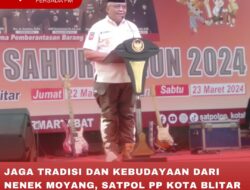 JAGA TRADISI DAN KEBUDAYAAN DARI NENEK MOYANG, SATPOL PP KOTA BLITAR GELAR FESTIVAL RONDA SAHUR