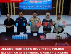JELANG HARI RAYA IDUL FITRI, POLRES BLITAR KOTA BERHASIL UNGKAP 2 KASUS PENJUALAN BUBUK PETASAN
