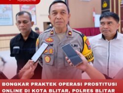 BONGKAR PRAKTEK OPERASI PROSTITUSI ONLINE DI KOTA BLITAR, POLRES BLITAR KOTA AMANKAN 7 TERSANGKA