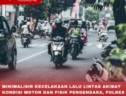 MINIMALISIR KECELAKAAN LALU LINTAS AKIBAT KONDISI MOTOR DAN FISIK PENGENDARA, POLRES BLITAR KOTA BERIKAN BERBAGAI LAYANAN GRATIS